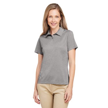 Team 365 TT51HW Ladies' Zone Sonic Heather Performance Polo - ATHLETIC HEATHER - XL