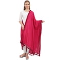 thumbnail image 2 of Phagun Foulard de Cou en Coton Dupatta Indienne Chunni Longue Étole Foulard à Franges - Magenta, 2 of 5