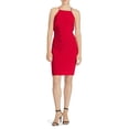 thumbnail image 1 of Lauren Ralph Lauren Robe en Jersey à Bretelles Spaghetti à Volants au Dos pour Femme Rouge Taille 14 156 $, 1 of 1