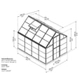 thumbnail image 4 of Serre Harmony 6 pi x 8 pi - Gris Canopia by Palram, 4 of 9