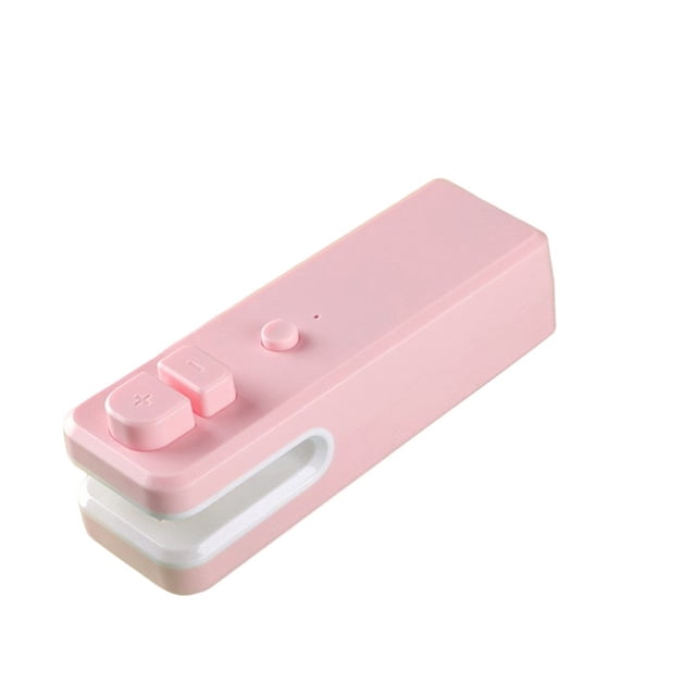 keepw Plastic Electric Sealing Machine Portable Battery Operated 300mAh Restaurant Kitchen Snack Chips Sealer Pink