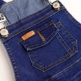thumbnail image 4 of KIDSCOOL SPACE Little Boys Slim Fit Jeans,Ripped Bib Pocket Fashion Denim Overalls,Deep Blue,5-6 Years, 4 of 7