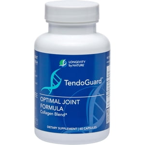 Longevity By Nature TendoGuard Joint Supplément santé, Collagen Peptides pour Tendon & Soutien au cartilage, 60 Capsules