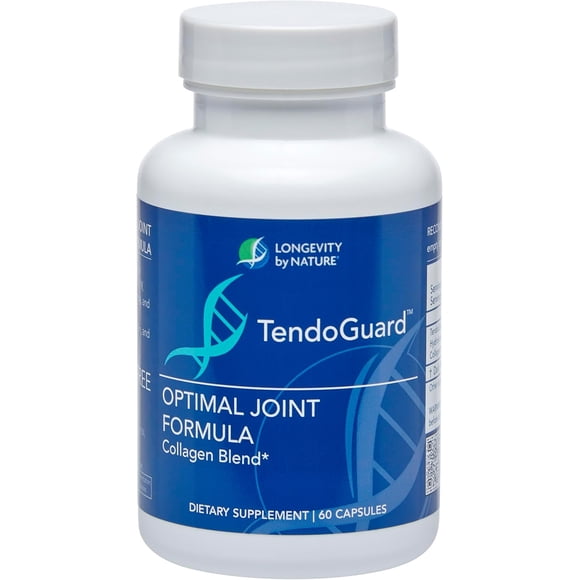 Longevity By Nature L Supplément de Santé des Articulations TendoGuard, Peptides de Collagène pour Soutien des Tendons et du Cartilage, 60 Capsules
