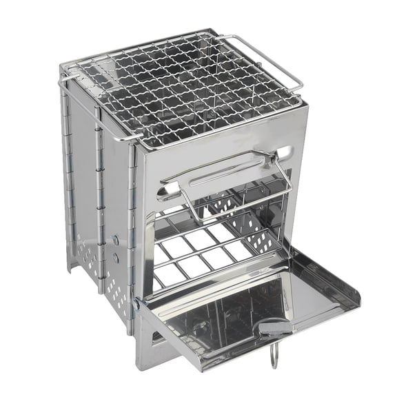 Folding Stove, With Grid Shape Plate Camping Wood Stove, For Camping Cooking