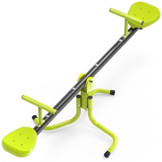 HOQ Siège à Bascule - Planche à Bascule réglable - balançoire antidérapante pour Enfants - Accessoires de Jardin et d'aire de Jeux - Intérieur et extérieur - Vert Pomme