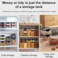 thumbnail image 2 of Cereal Storage Container Airtight Food Fresh Box Box Cereal Storage Container Square Clear Sealed Jar Food Sacks Dispenser, 700ml, 2 of 7
