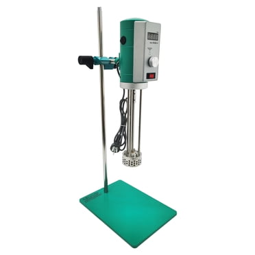 INTBUYING Mélangeur-Cisaille Numérique 220V à Grande Vitesse, Émulsifiant avec Dispositif d'Agitation en Acier Inoxydable 304, 2000-13000 Tr/min, Machine Émulsifiante 70 G/40 L
