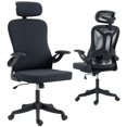 thumbnail image 1 of HOMCOM Ergonomic Office Chair, Desk Chair with Adjustable Headrest, Black, 1 of 10