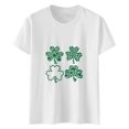thumbnail image 1 of QIPOPIQ T-Shirts à Manches Courtes pour Femmes à Col Rond T-Shirts de la Saint-Patrick Tunique Shamrock T-Shirt T-Shirt Vert T-Shirts de la Saint-Patrick Hauts T-Shirt T-Shirts de Fête T-Shirts Graphiques Aubaines, 1 of 2