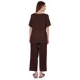 thumbnail image 4 of Inkmeso Ensemble de Pyjama à Manches Courtes pour Femmes, T-Shirt Henley et Ensemble de Vêtements de Nuit, 4 of 7