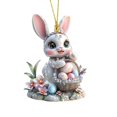 thumbnail image 2 of WHEANG Home Decor Easter Adorable Wreath 2D Flat Acrylic Pendant, 2 of 4