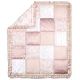 thumbnail image 2 of Baby Girl Crib Bedding - Dusty Pink Patchwork Design - Grace 4 Piece Set by The Peanut Shell, 2 of 5