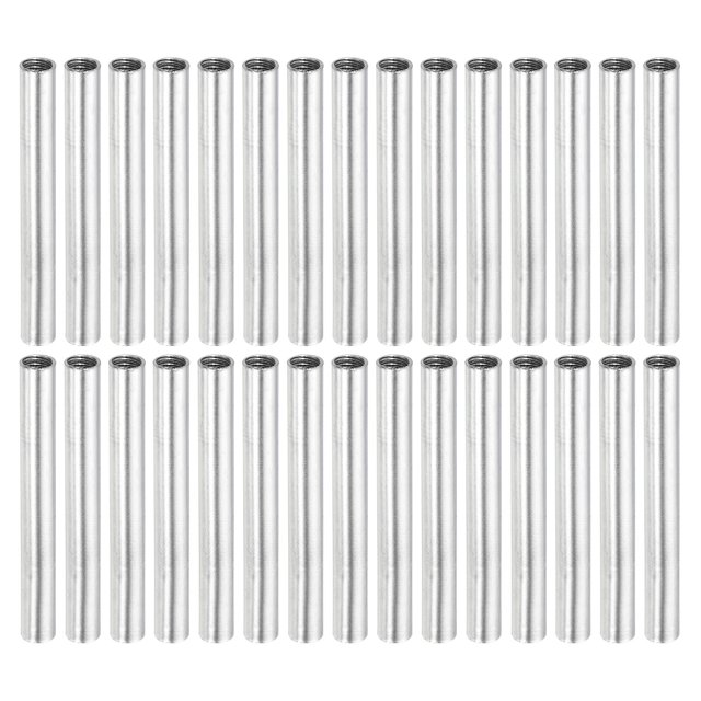 Unique Bargains Écrou d'Accouplement Rond M4x0,7 Mm 40mm Fileté Manchon Connecteurs Tige Barre Tube Goujon 30 Pack