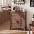 thumbnail image 3 of Buffet Bahut – Armoire de Rangement Style Ferme Moderne avec Tablettes Réglables à 3 Niveaux et Tiroir pour Cuisine, Salle à Manger, Entrée – Fini Contrastant, 3 of 8