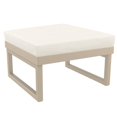 thumbnail image 1 of Compamia Ottoman Mykonos Taupe avec Tissu Acrylique Coussin Naturel, 1 of 4