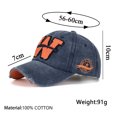 thumbnail image 2 of GDREDA Adjustable Baseball Caps Casual Simple Solid Colour Broken Holes Washed Net Cap Tongue Hat Sunscreen Sun Hat Baseball Cap，Navy, 2 of 7