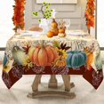 thumbnail image 4 of Fall Square Tablecloth, Square Fall Tablecloth 60 Inch, Autumn Pumpkin Thanksgiving Tablecloth Square, Fall Table Cover Square, 4 of 4