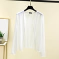 thumbnail image 2 of Womens Lightweight Summer Cardigan Rash Guard Long Sleeve Cover Up Open Front Wrap Cover Up Loungwear Sun Shawl, 2 of 7