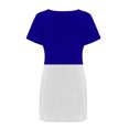 thumbnail image 3 of Robe Décontractée pour Femmes à Blocs de Couleur Imprimée à Manches Courtes et à Col Rond, 3 of 5