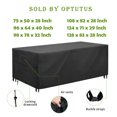 thumbnail image 1 of Rectangular Patio Table Cover -600D Heavy Duty Large Waterproof Table Cover -75” Patio Sofa Set Covers  Tea Table Cover  Dining Table Cover Black,128"x83"x28", 1 of 9