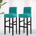 thumbnail image 1 of PiccoCasa Stretch Spandex Bar Stool Cover for Short Back Chair Turquoise 2, 1 of 8