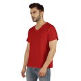 thumbnail image 2 of Inkmeso T-Shirt de Base à Col en V pour Homme, Manches Courtes, Uni, Coupe Régulière, en Coton, 2 of 7
