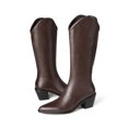 thumbnail image 4 of Bottes Cavalières pour Femmes d'Automne et d'Hiver, à Talons Hauts Épais, Commerce Extérieur, 4 of 7