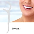 thumbnail image 4 of Fosa 500Pcs Oral Gum Teeth Tooth Cleaner Floss Thread Flossers Floss Pick Set, 4 of 8