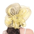 thumbnail image 1 of Women's Floral Mesh Hat Sunshade Beach Hat Sun Block Hat, 1 of 4