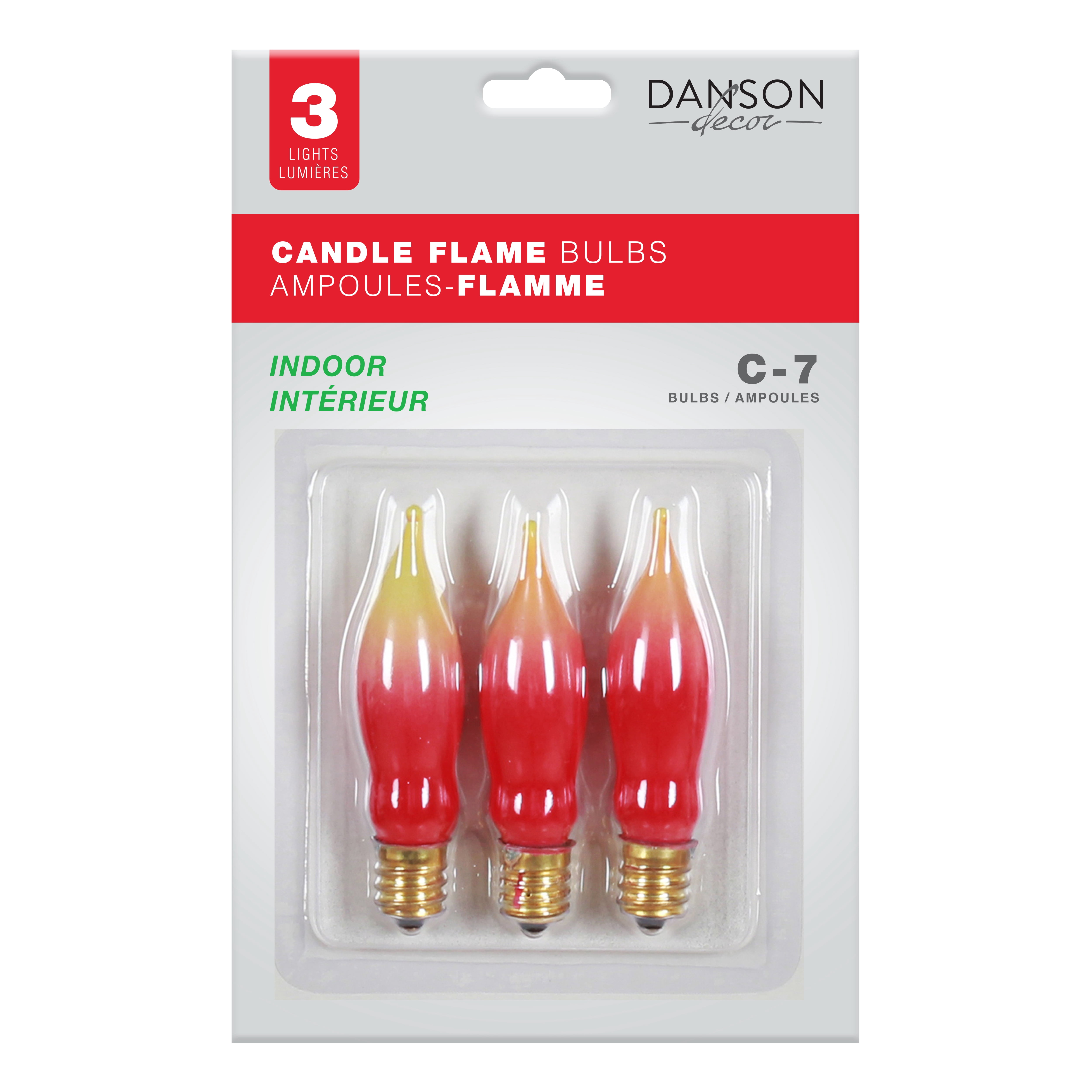 Holiday Time Lot De 3 Ampoules À Flamme De Bougie