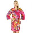 thumbnail image 1 of Bimba Women Cotton Printed Short Robe Getting Ready Bridesmaid Robes Coverup, 1 of 8