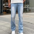 thumbnail image 2 of Penkiiy Pantalon Jeans Coupe Ajustée, Pantalon Jeans Extensible Confortable Coloré à la Mode au Style Plus Jeune pour Hommes, Jeans Skinny Coupe Extensible S Bleu Pâle, 2 of 8