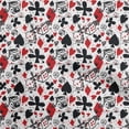 thumbnail image 1 of oneOone Polyester Spandex Red Fabric Poker Card Craft Projects Decor Fabric Printed By The Yard 56 Inch Wide, 1 of 4