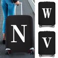 thumbnail image 2 of Luggage Cover Protective Covers Apply 18-28 Inch Suitcase Travel Accessories Bag 26 White Letter PrintedElastic Dust Case Cover 8White M S, 2 of 6