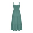 thumbnail image 4 of BEFOKA Robe pour Femme Grande Taille, Liquidation de Robes d'Été pour Femmes, Robe Longue Maxi Décontractée d'Été pour Femme pour la Plage et les Vacances Sans Manches, Fluide, à Volants, Robe Soleil avec Poches, 4 of 4