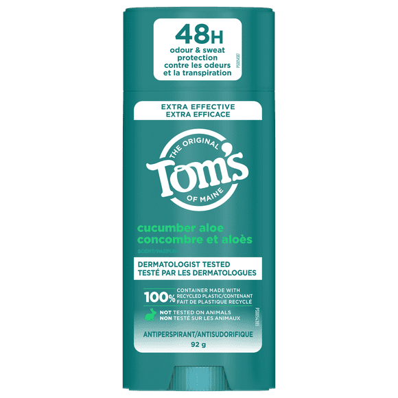 Tom’s of Maine Cucumber Aloe Antiperspirant, For Women and Men, 92 g