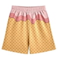 thumbnail image 4 of MIASHUI Shorts à Imprimé Graphique pour Garçons et Filles, Shorts de Plage Décontractés d'Été Confortables, Rose Pâle, 3-4 Ans, 4 of 4