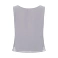 thumbnail image 2 of Oyolan Débardeur en Mousseline Uni pour Femme, Col Rond, Camisole Décontractée Sans Manches, Hauts Habillés Gris G, 2 of 5