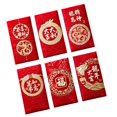 thumbnail image 1 of jifeng 6Pcs Chinois Nouvel An Enveloppes Rouges Festival Heureux Enveloppe d'Argent Rouge Paquet E, 1 of 8