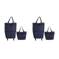thumbnail image 1 of mmirethe Sac de Magasinage avec Roues Magasinage Sans Effort Fabriqué Simple Tissu Sac de Magasinage Multifonction Sacs de Magasinage Pliants Mickey Fleur Noire 2 Ensembles, 1 of 6