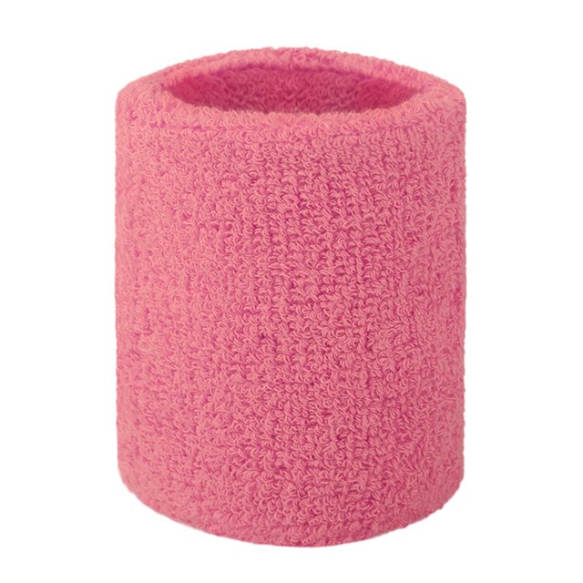 GOGO 100 Pieces Sports Wristbands Terry Cloth Sweatbands 3 Inches Pink