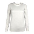 thumbnail image 1 of AherBiu T-Shirts à Manches Longues pour Femmes Col Ras du Cou Amples Basiques 2024 Automne Confortables Chandails Unis, 1 of 4