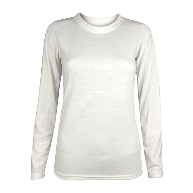 AherBiu T-Shirts à Manches Longues pour Femmes Col Ras du Cou Amples Basiques 2024 Automne Confortables Chandails Unis