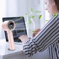 thumbnail image 1 of Portable USB Rechargeable Fan with Colourful Lights, Multi-Stall Airflow Misting Cooler for Home, Office, and Travel, Compact Plastic Design, 16.9 x 5.9 cm, 1 of 6