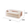 thumbnail image 3 of Birdeem 1-4 Layer Food Storage Container Transparent Food Preservation Box for Kitchen and Refrigerator Dumpling Box Well Sealed, 3 of 12