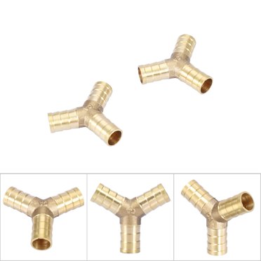 Connecteur de Tuyau en Y, Connecteur de Tuyau en Y, Raccords de Tuyau Barbelés en Laiton en Forme de Y 3 Voies Connecteur Barbelé Raccord Air Eau Gaz OD, Raccords de Tuyau Barbelés