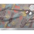 thumbnail image 2 of Soimoi polyester Crepe Fabric Vegetables,Jar & Cups Printed Fabric 1 Yard 42 Inch Wide, 2 of 3