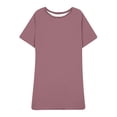 thumbnail image 5 of Timegard Robes pour Femmes Grande Taille Col Rond Manches Courtes Décontractées Couleur Unie Amples Confortables Robes, 5 of 5