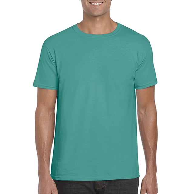 Gildan Mens Softstyle T-Shirt, L, Jade Dome